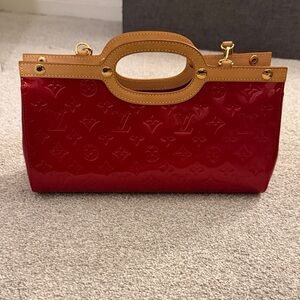 Authentic Louis Vuitton Red and Brown Clutch